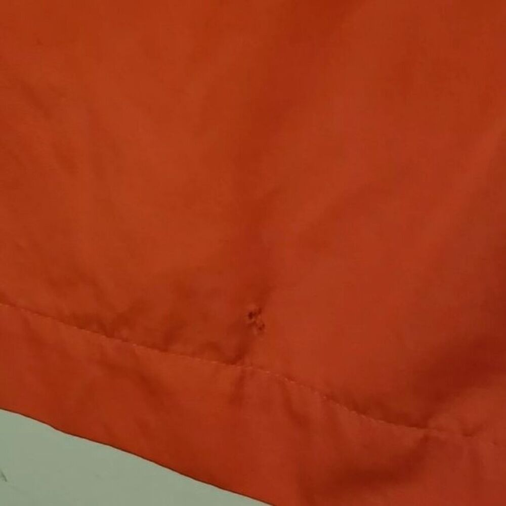 Vintage 90's Mulberry Street Jacket MEDIUM Orange Blue Drawstring Waist - Picture 9 of 11